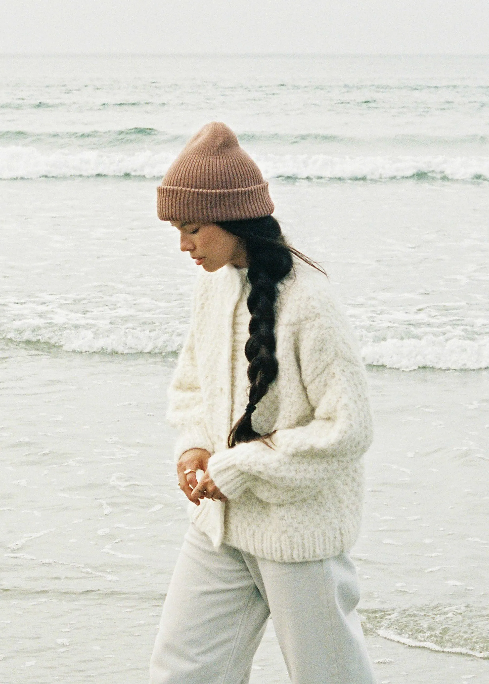 Bell Hand Knit Cardigan, Alpaca Blend, Cream