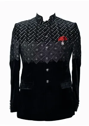 Black Men's Sherwani - Exquisite and Regal Attire for Special Occasions