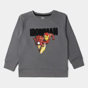 Boys Cotton Terry Sweatshirt Character-Smoked