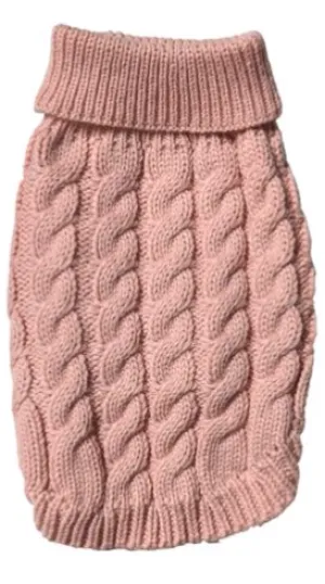 COSMO CHUNKY CABLE SWEATER - PINK