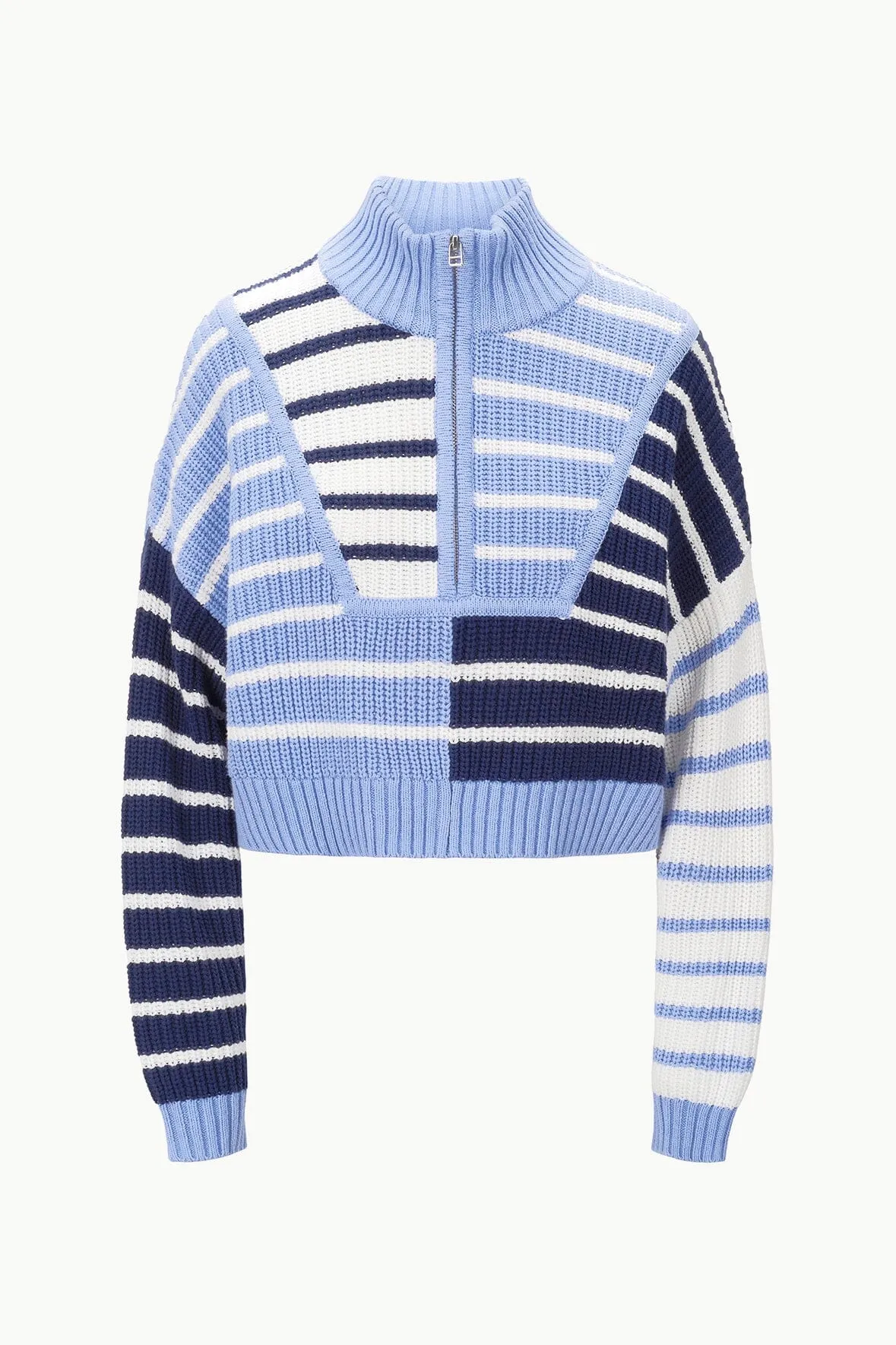 Cropped Hampton Sweater - Adriatic Stripe