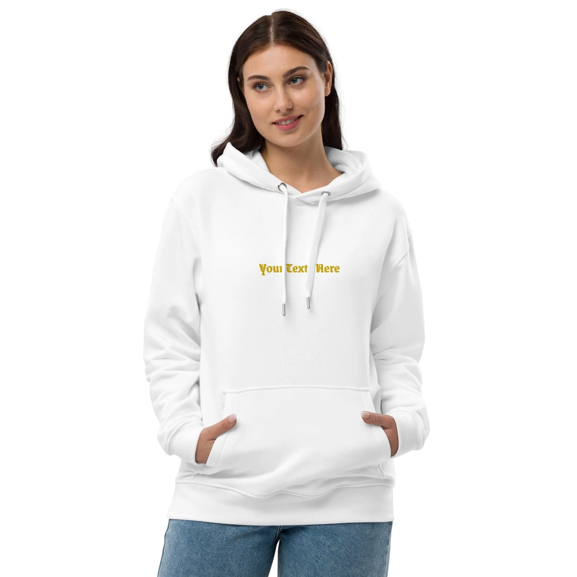 Customizable Premium Eco Pocket Hoodies - Custom Printing - Personalized Text - Your Text on a Pocket Hoodie