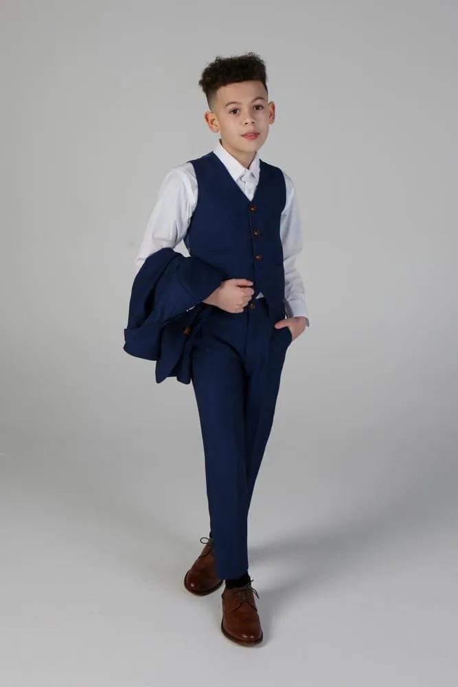 Device - Boy's Mayfair Blue Three Piece Suit