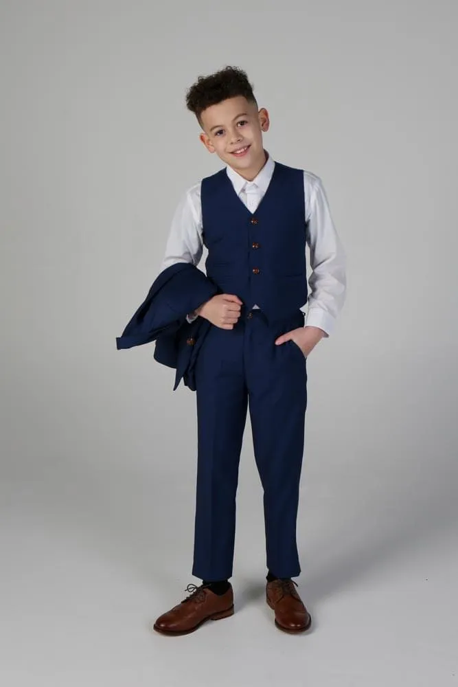 Device - Boy's Mayfair Blue Three Piece Suit