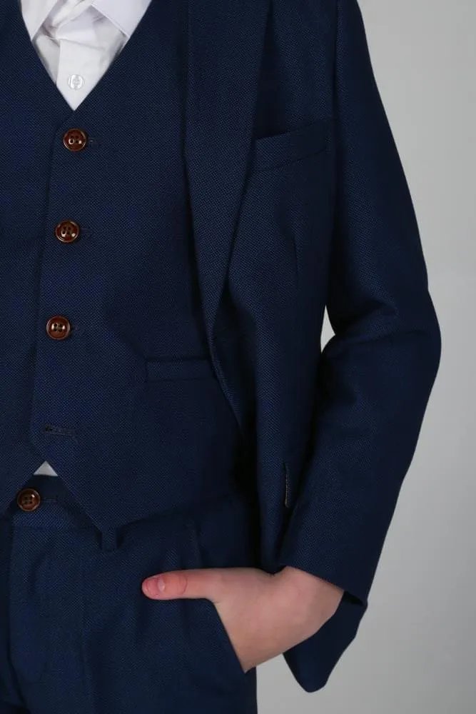 Device - Boy's Mayfair Blue Three Piece Suit