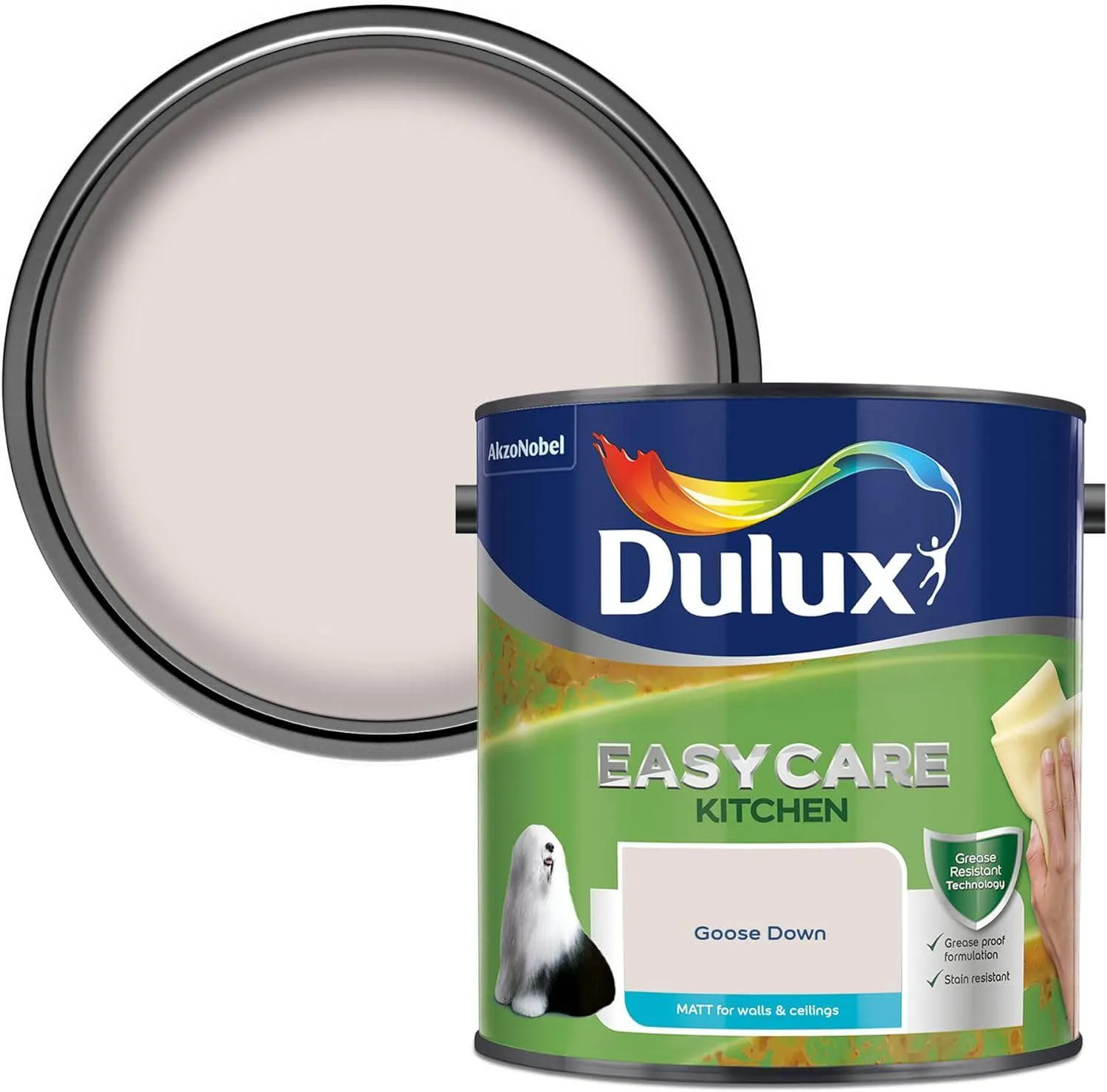 Dulux Easycare Kitchen 2.5L Matt Emulsion - Goose Down