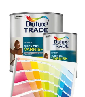 Dulux Trade Quick Dry Varnish Satin - Tinted Colour Match