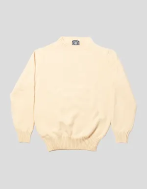 ECRU CASHMERE CHUNKY CREW NECK