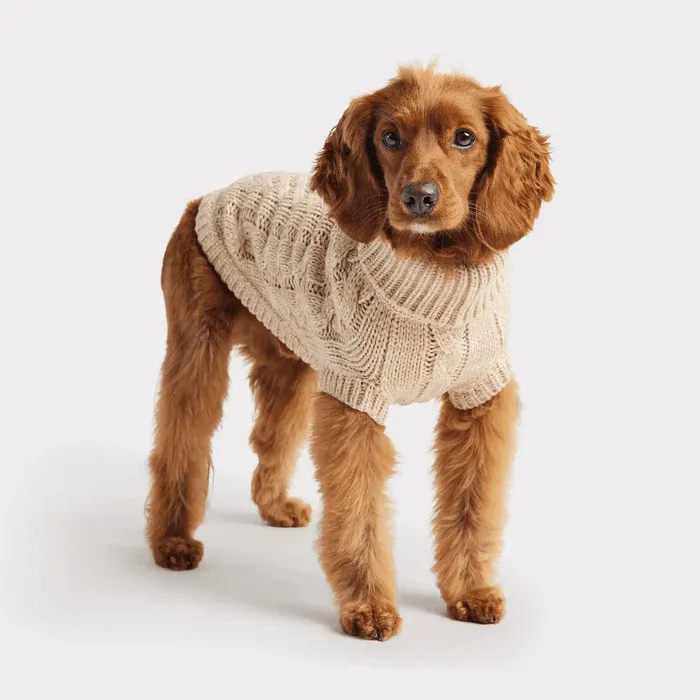 GF Pet Chalet Sweater Oatmeal For Dogs