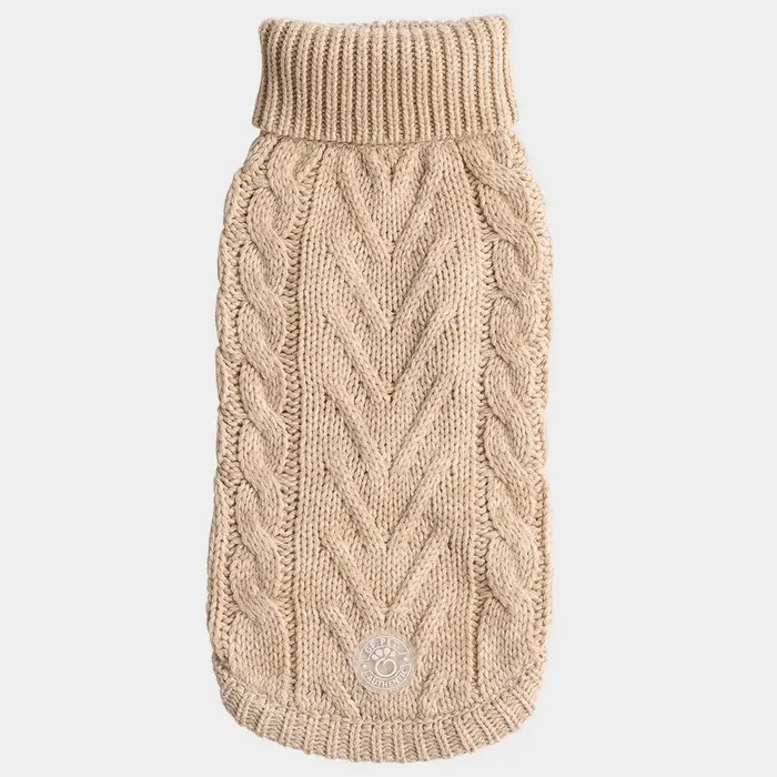 GF Pet Chalet Sweater Oatmeal For Dogs