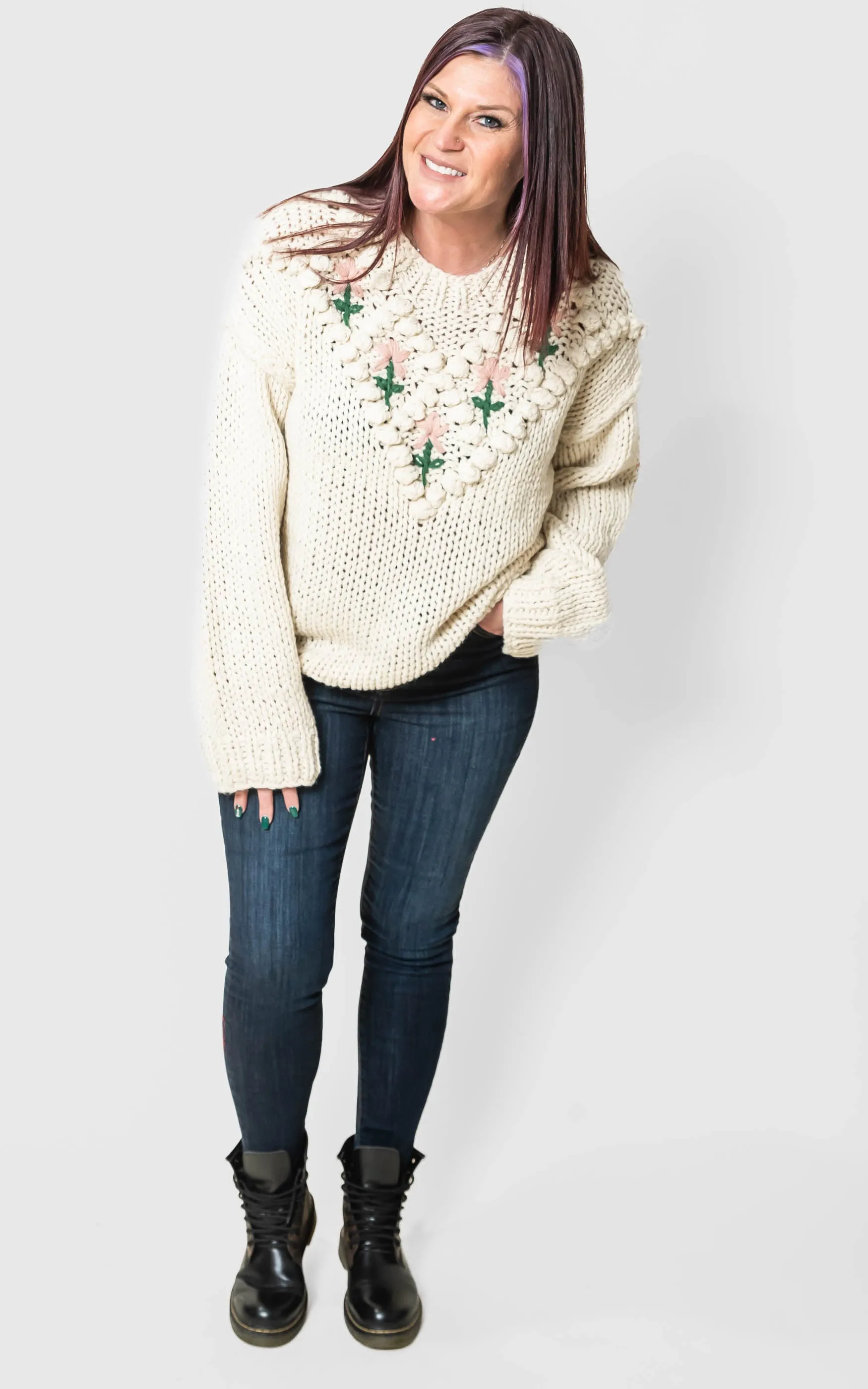 Handmade Pom Sweater - POL Final Sale