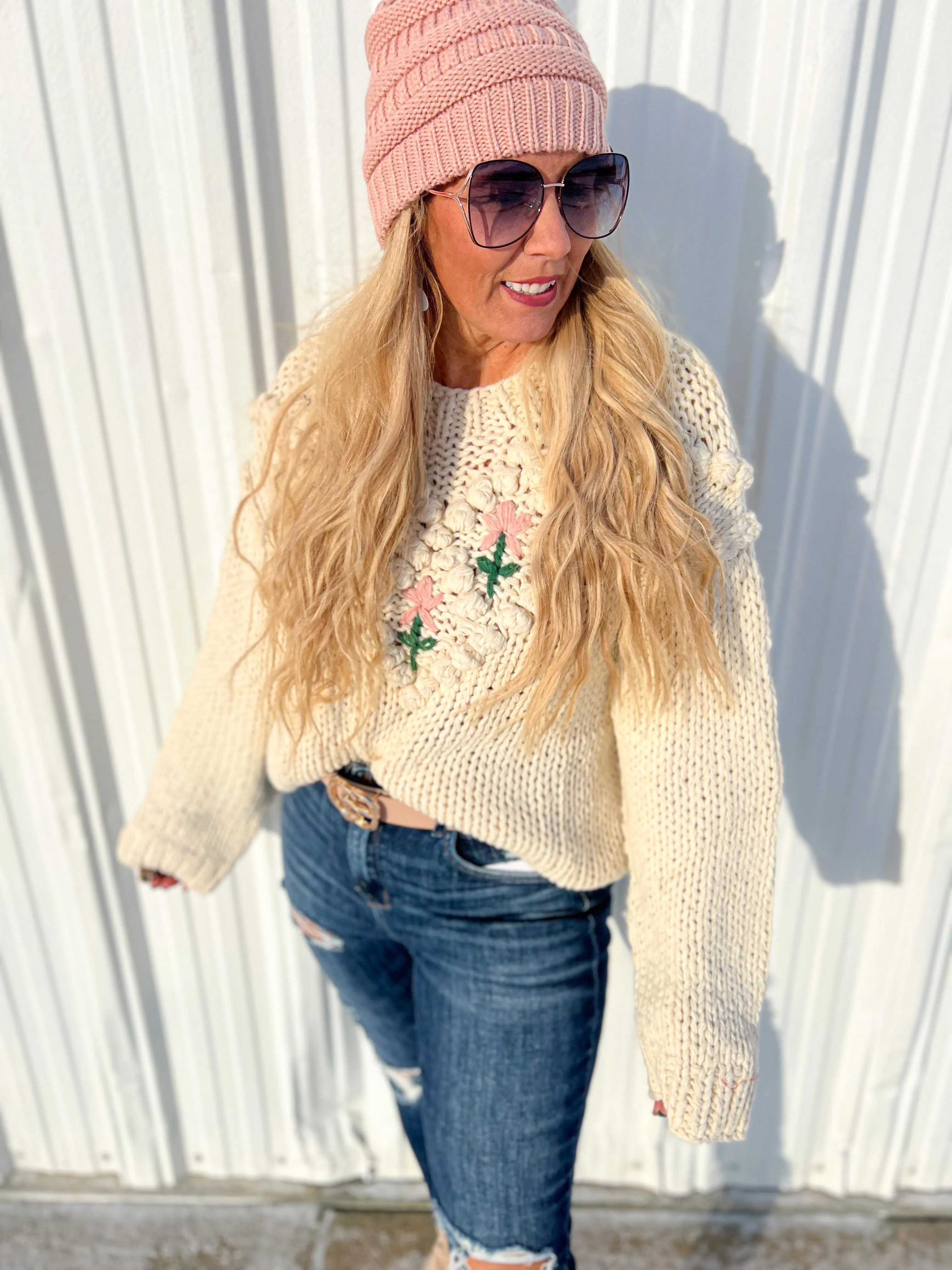 Handmade Pom Sweater - POL Final Sale