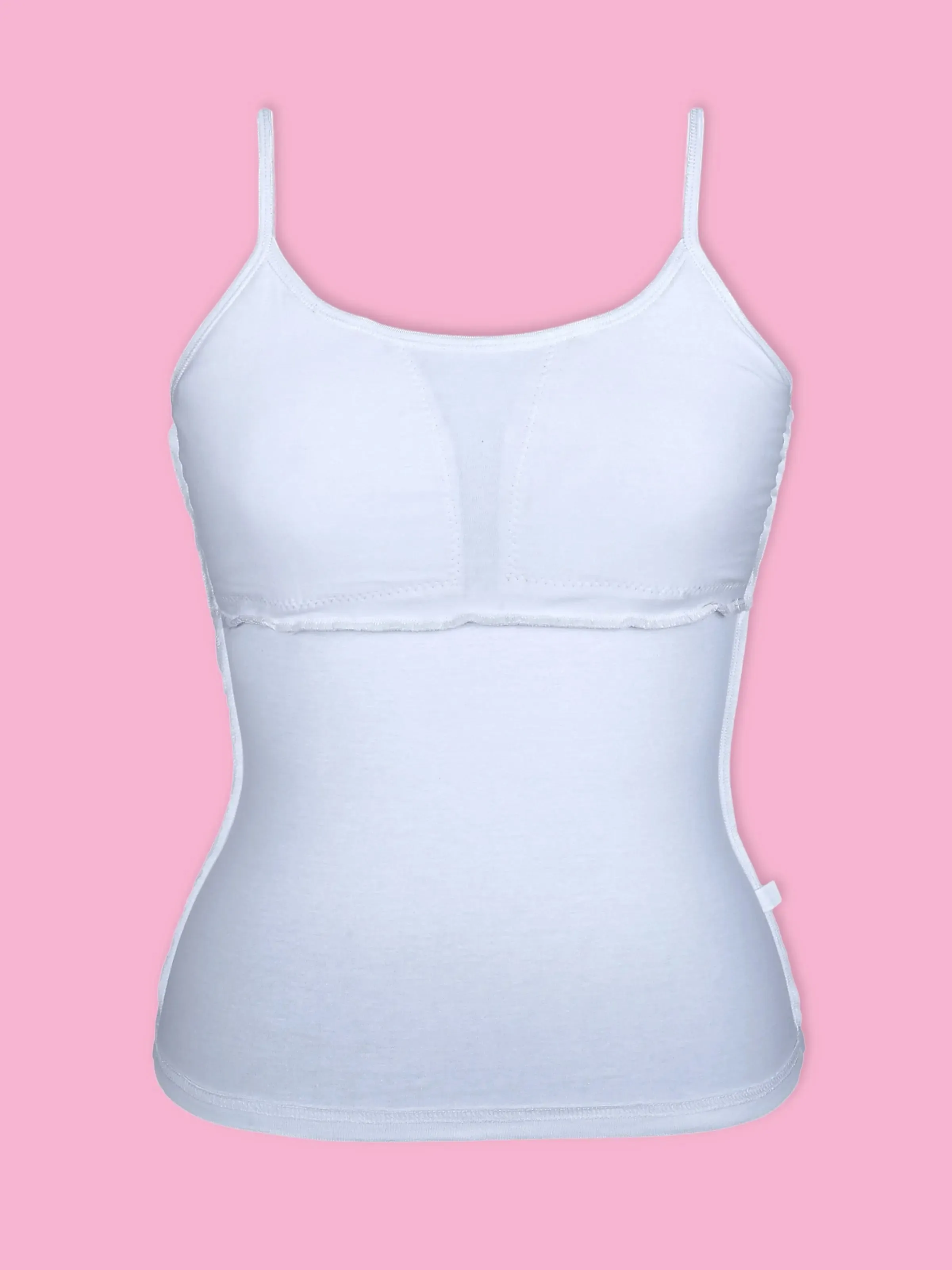 High Coverage Cotton Starter Camisole Bra | Adjustable Strap | Grey | White | Black Pack-of-3