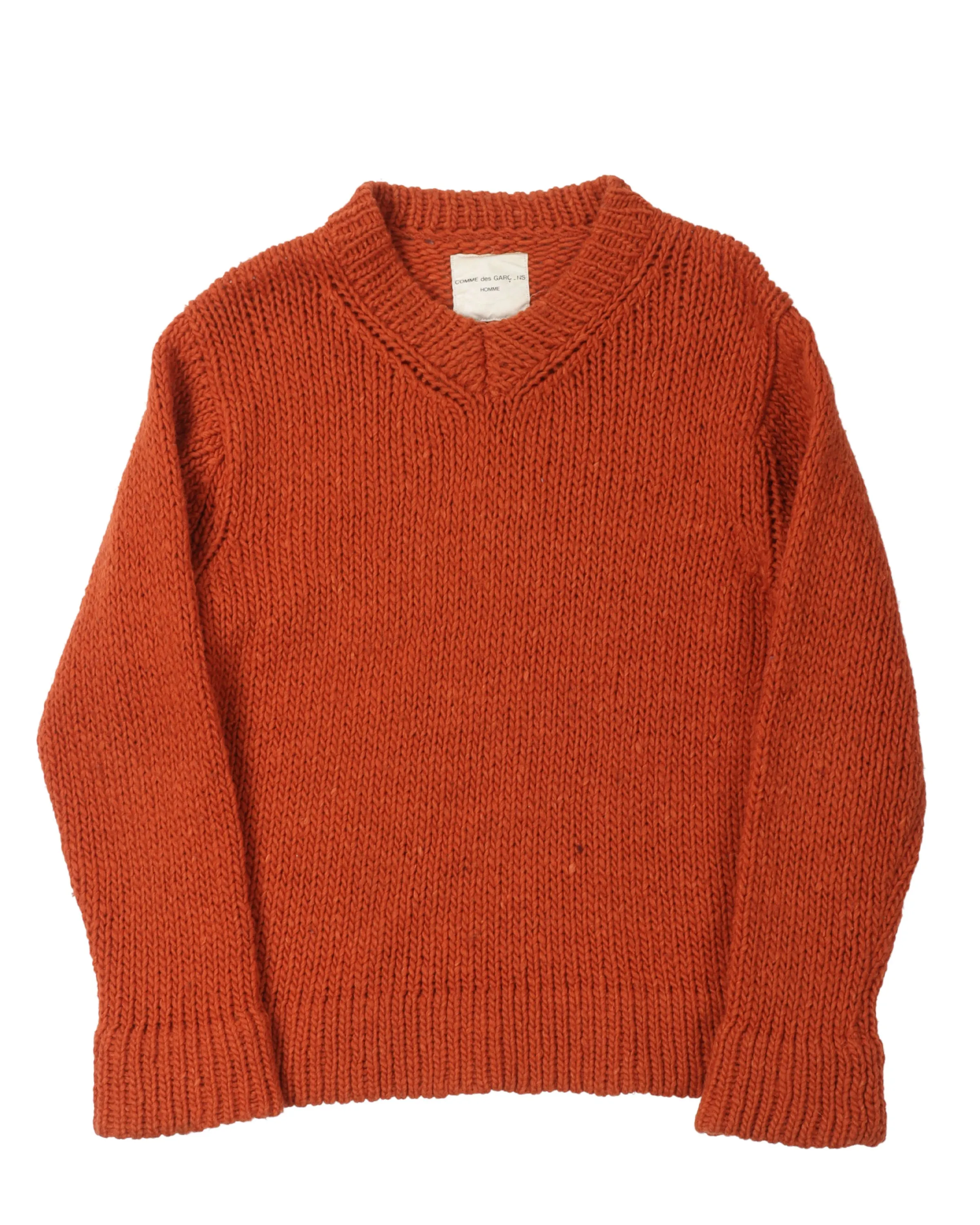 Homme Chunky V-Neck Sweater