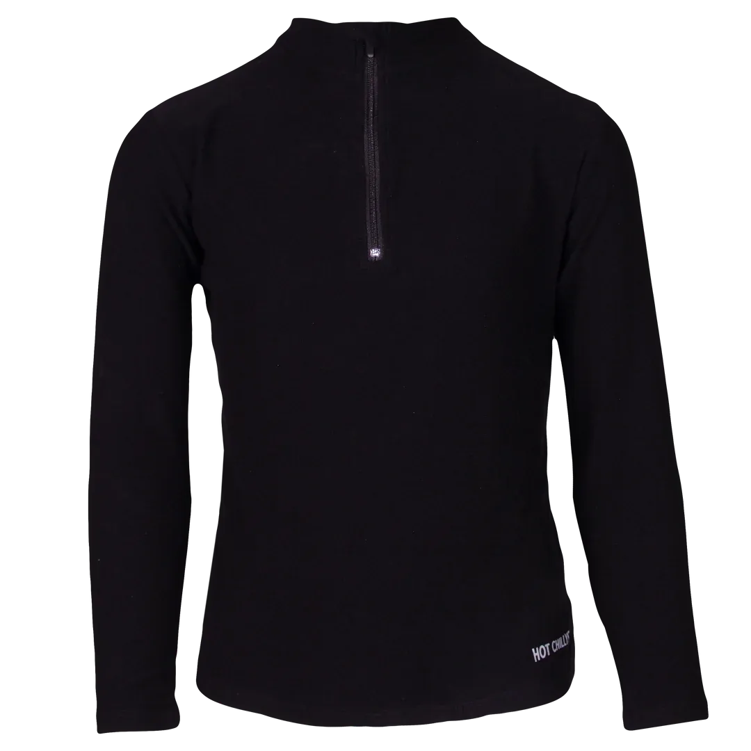 Hot Chillys Youth Velvet Fleece Zip-T Midweight Relaxed Fit Base Layer