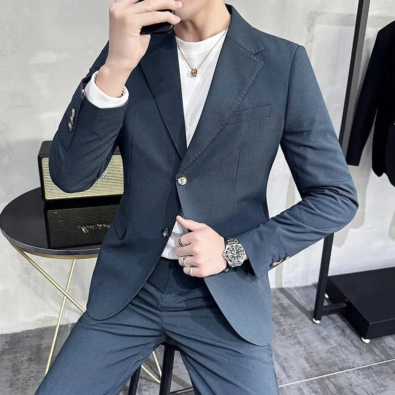 (Jacket & Pants) Men's Spring Summer Casual Suit: Business, Wedding, Prom, Party, Office Tuxedo