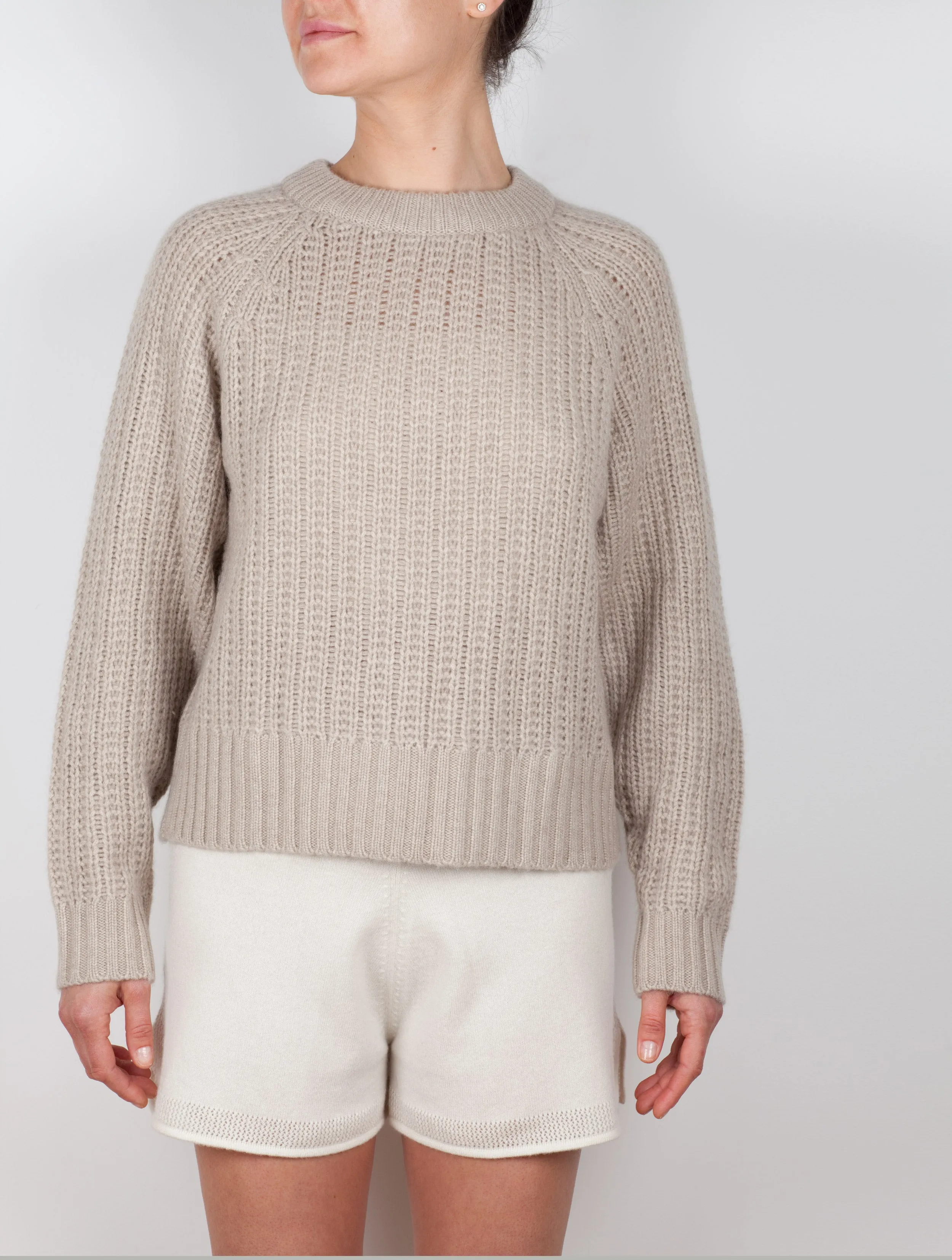 Lightweight Open Stitch Cashmere Sweater