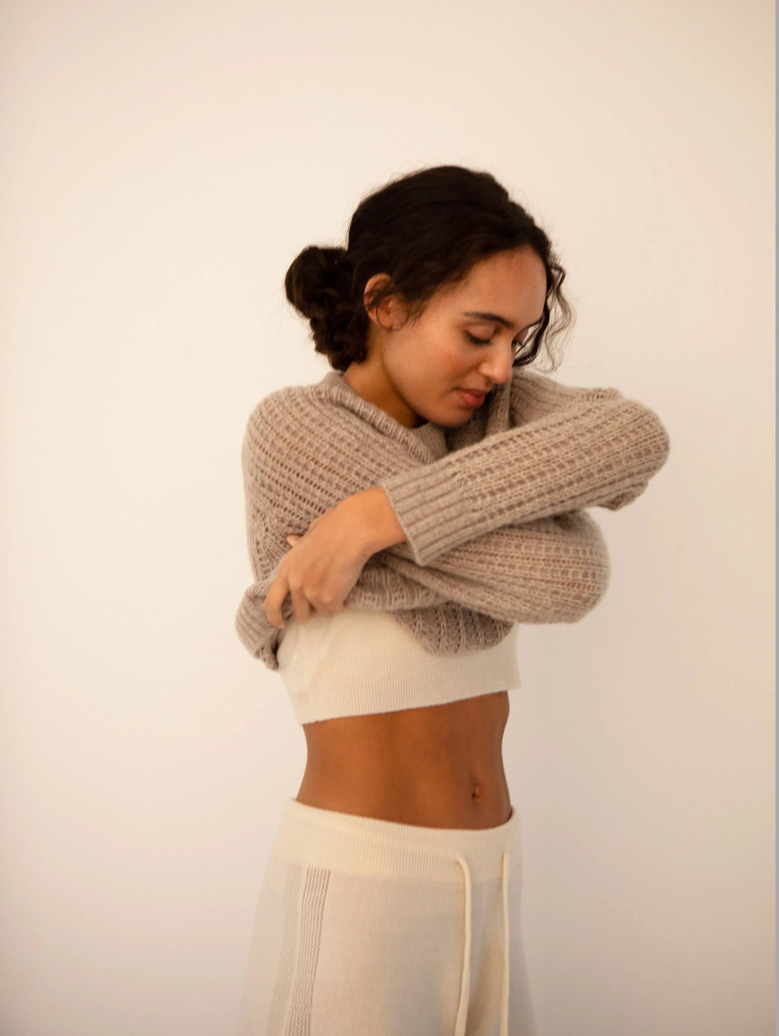 Lightweight Open Stitch Cashmere Sweater