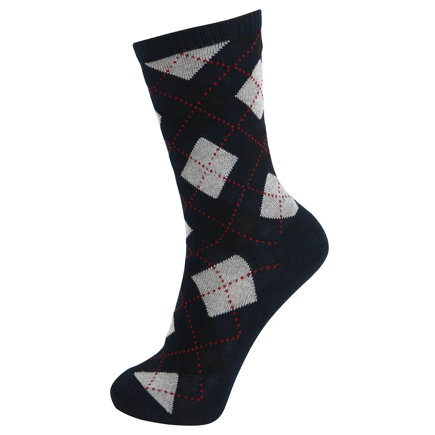 MD 6 Pairs Bamboo Moisture Wicking Argyle Strip Dress Socks