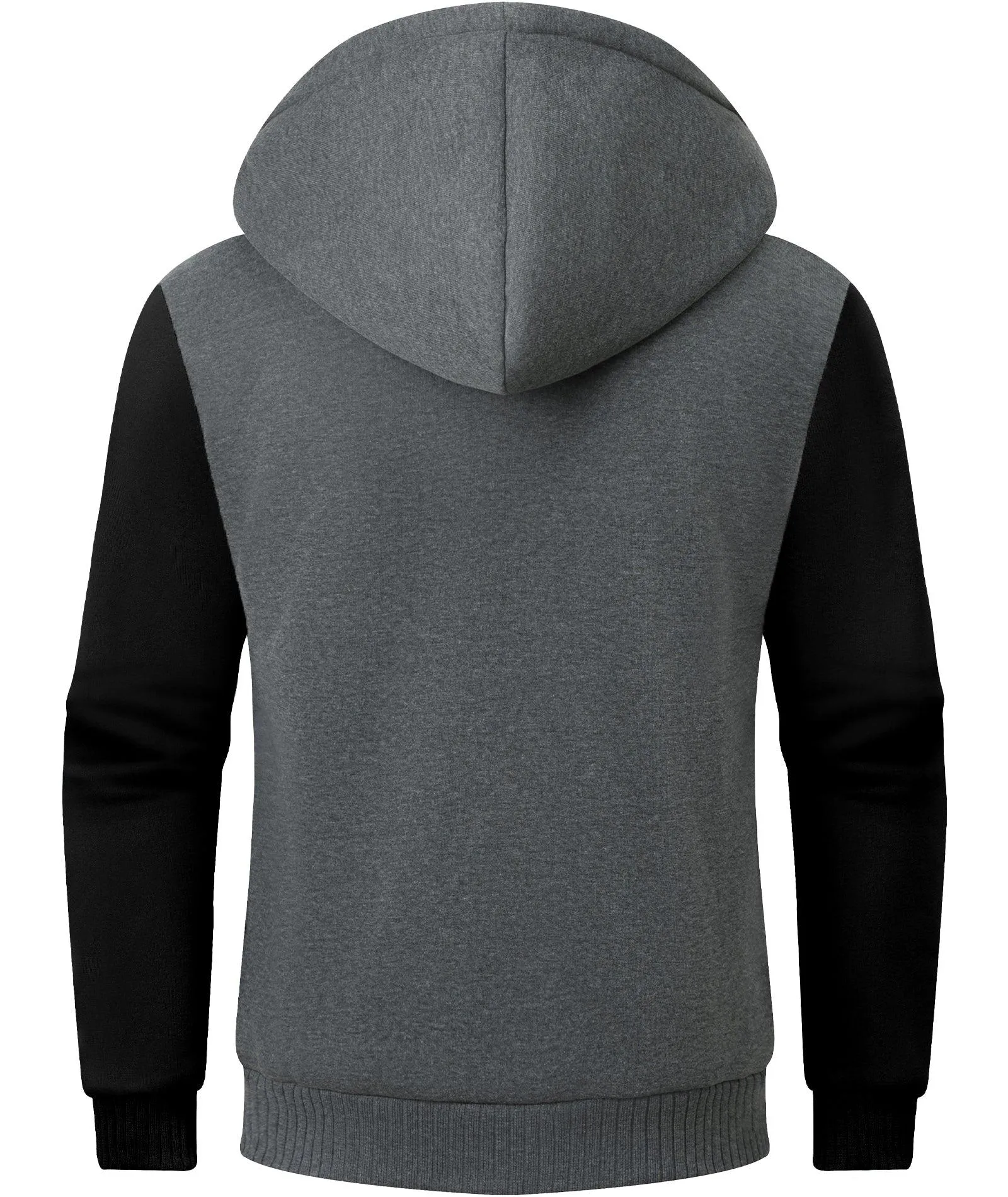 Men's Contrast Color Fleece Hoodie-ZPK006404