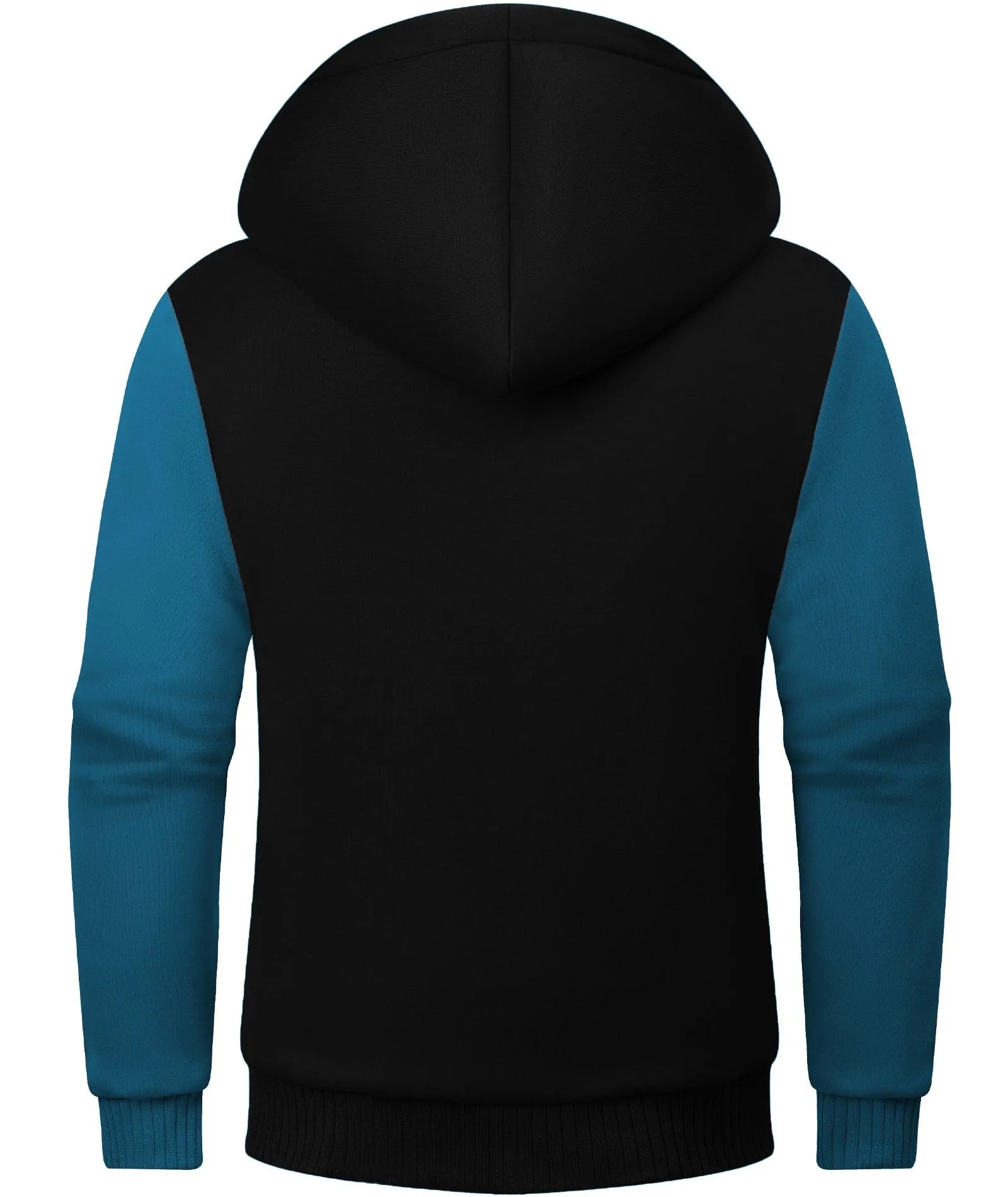 Men's Contrast Color Fleece Hoodie-ZPK006404