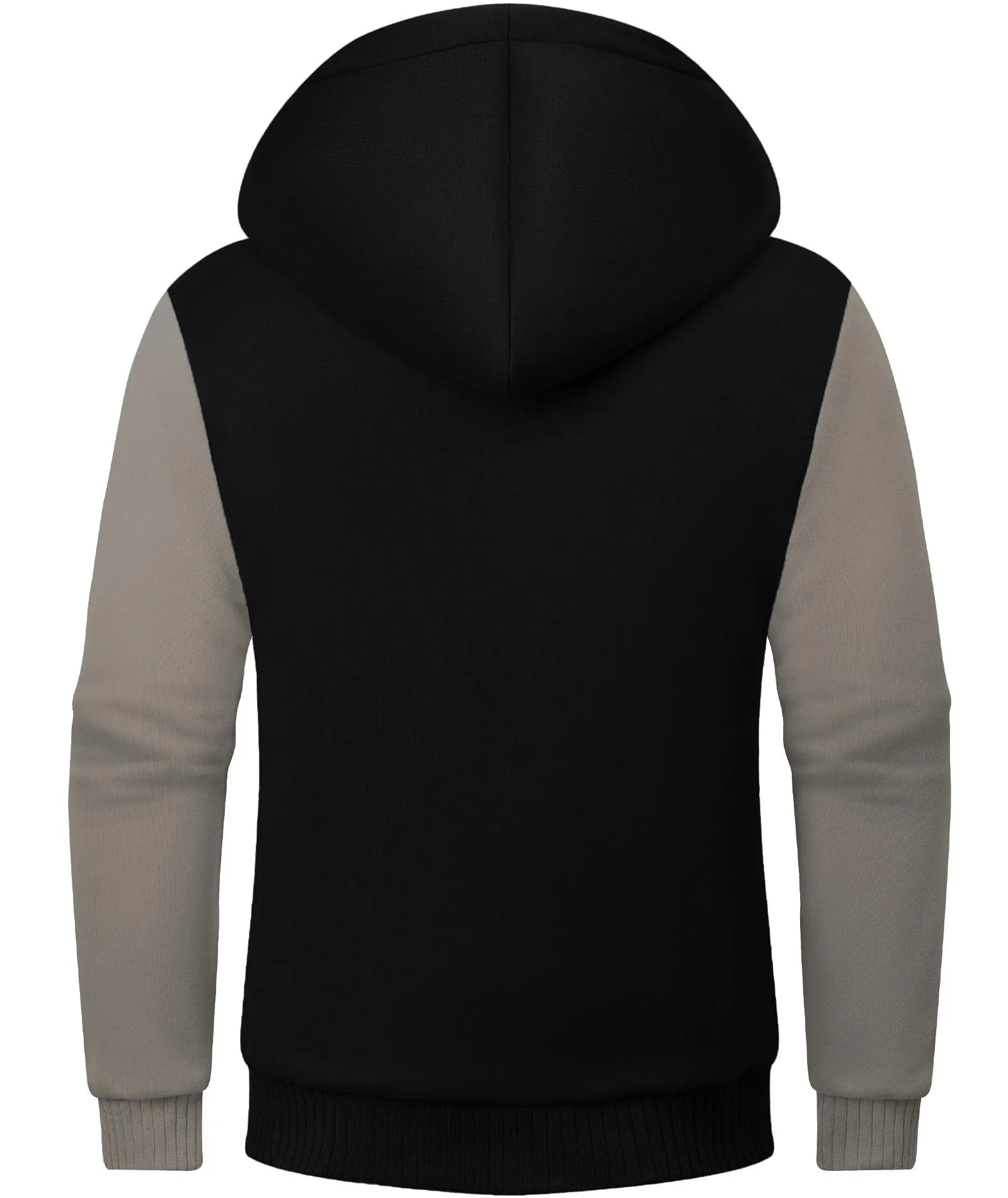 Men's Contrast Color Fleece Hoodie-ZPK006404