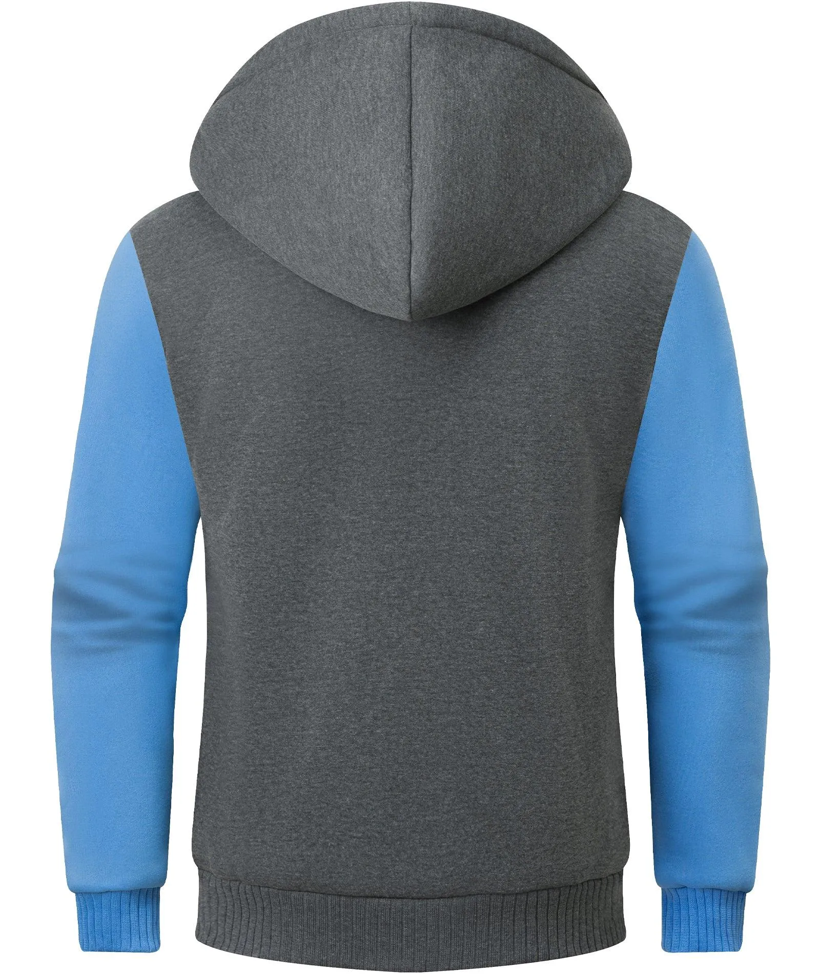 Men's Contrast Color Fleece Hoodie-ZPK006404