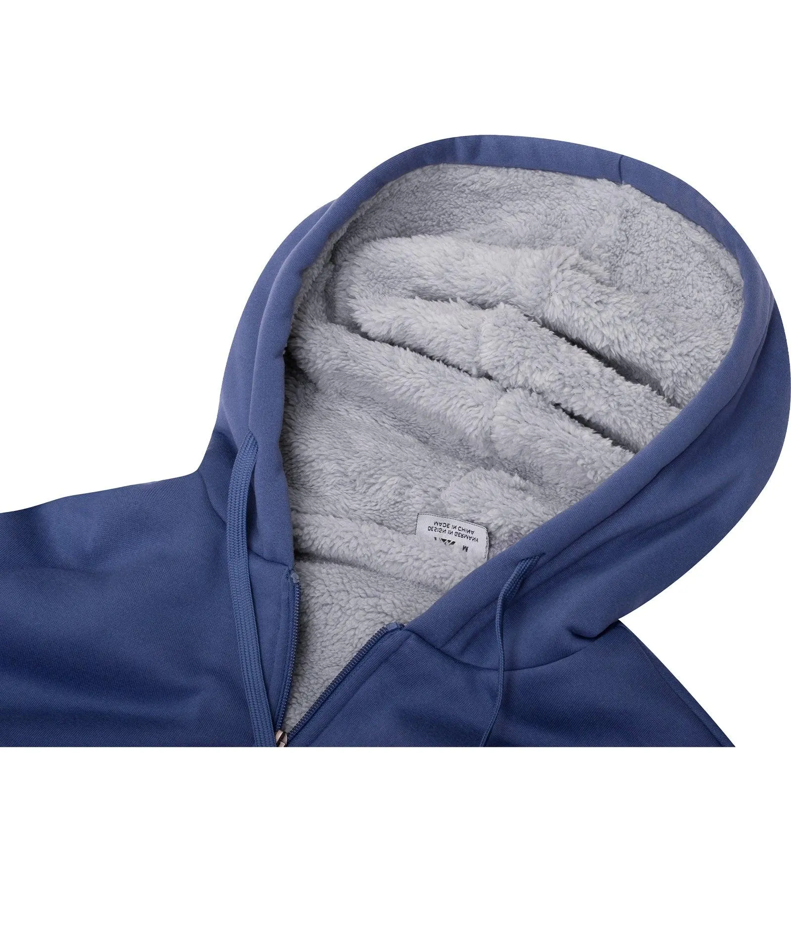 Men's Contrast Color Fleece Hoodie-ZPK006404