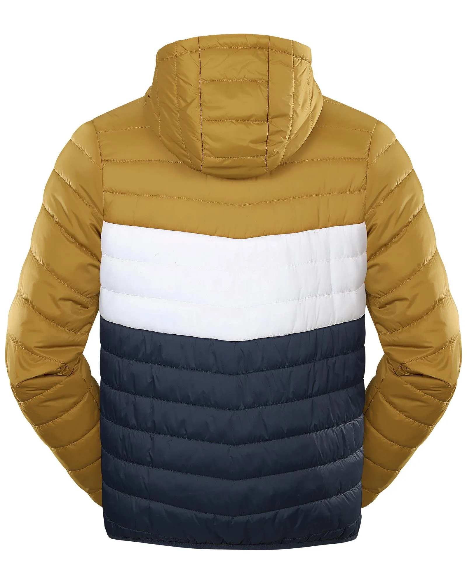 Men's Packable Puffer Jacket with Hood and 3 Pockets