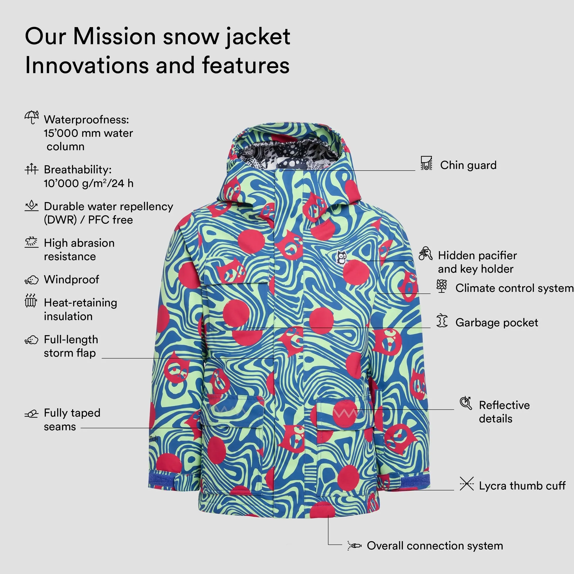 Mission snow jacket "Legna polka"