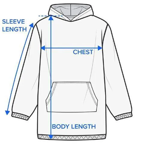 Nautical Chart Wearable Blanket Hoodie