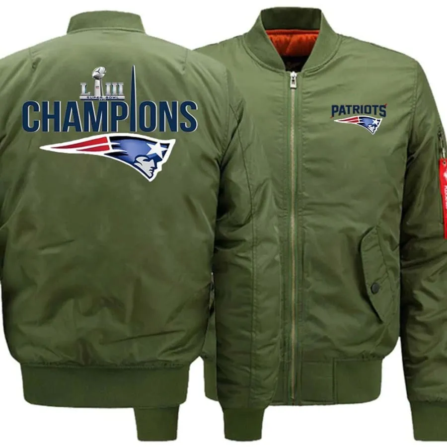 New England Patriots Ma-1 Bomber Jacket| Super Bowl LIII Varsity Jackets (3 Colors)