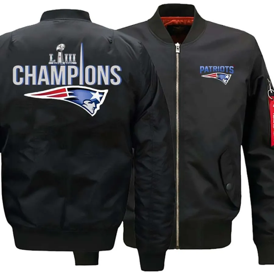 New England Patriots Ma-1 Bomber Jacket| Super Bowl LIII Varsity Jackets (3 Colors)