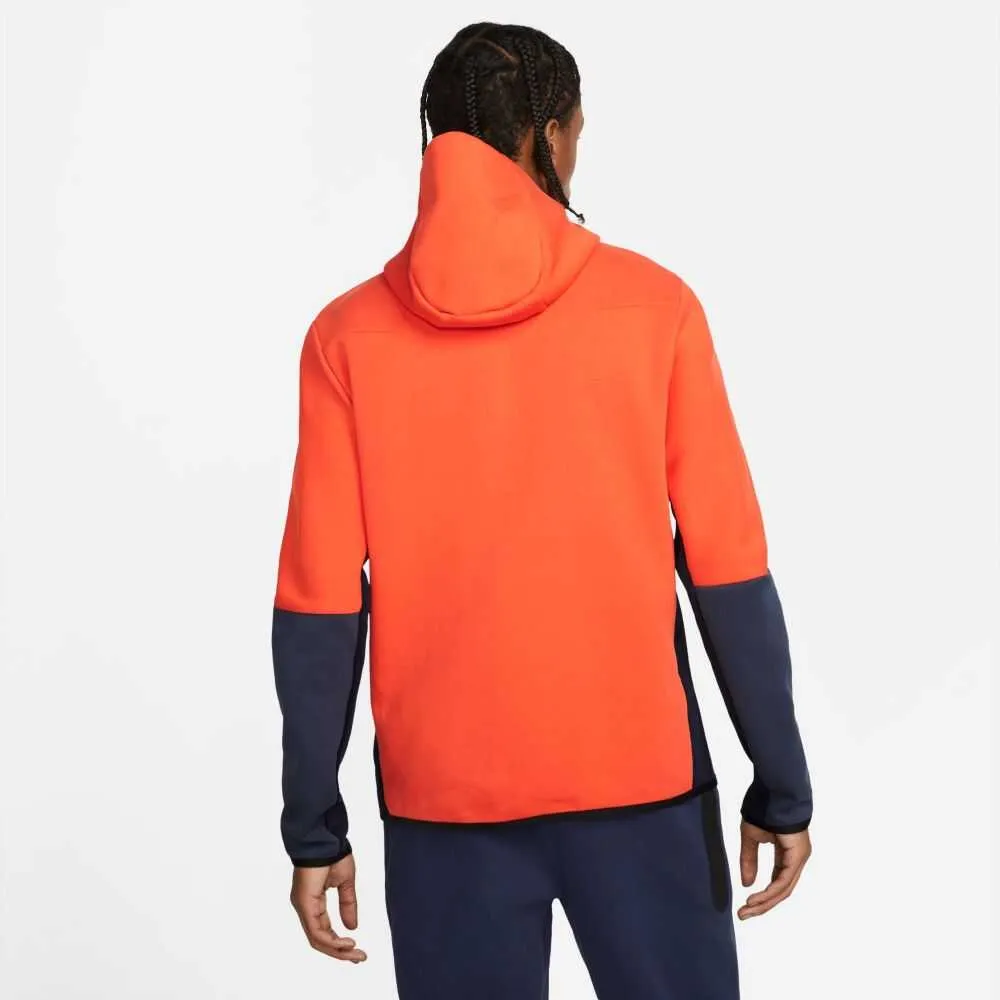 Nike Tech Fleece Full-Zip Men's Hoodie Orange-Blue cu4489-869