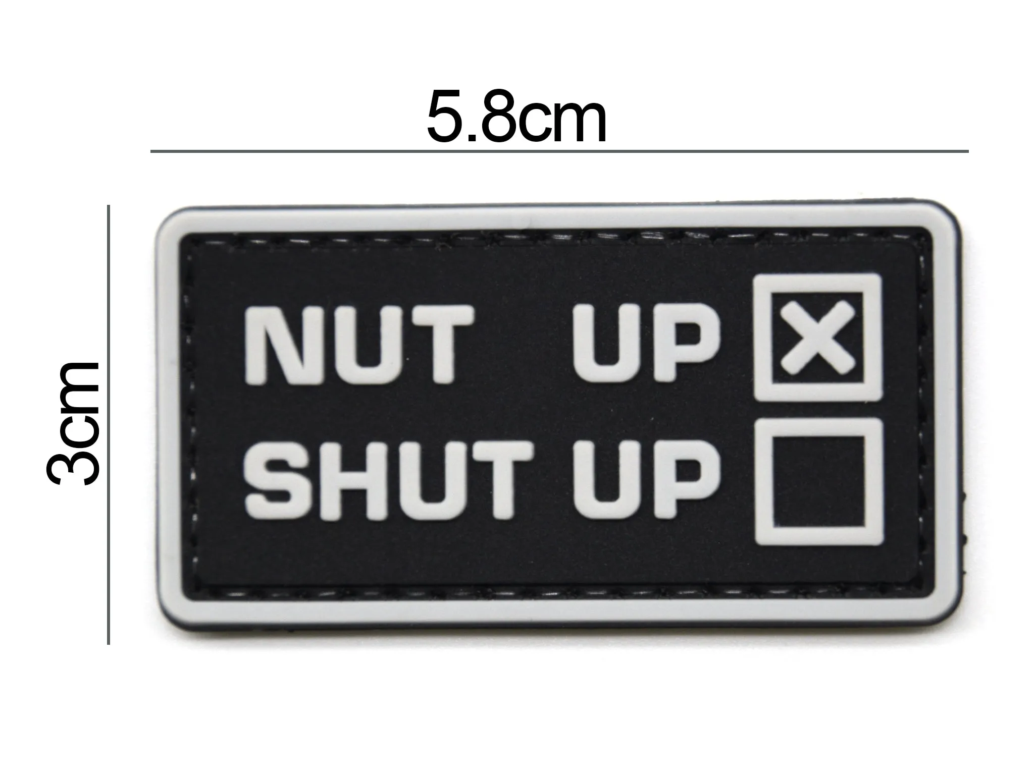 Nut Up, Shut Up Patch Black