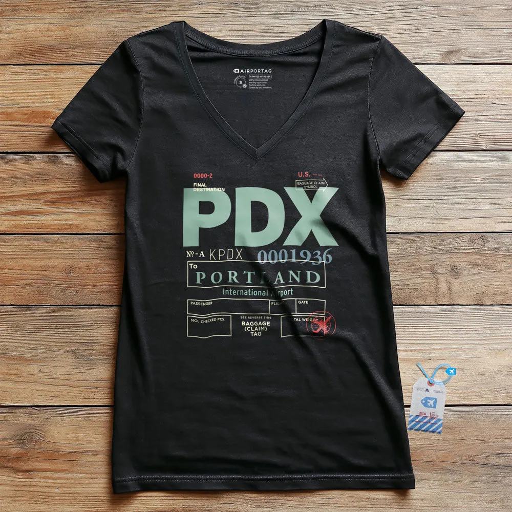 PDX - Women's V-Neck T-Shirt