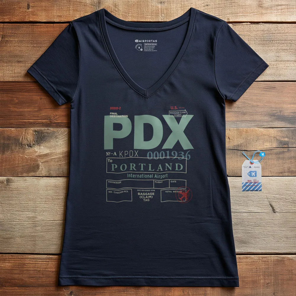 PDX - Women's V-Neck T-Shirt