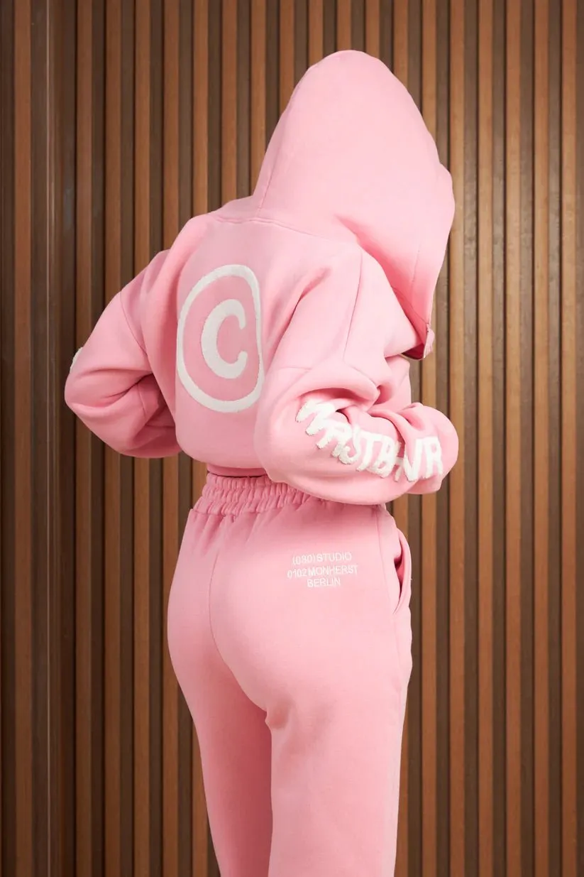 Pink Hooded Tracksuit