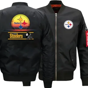 Pittsburgh steelers Fan Bomber Jacket| nfl steelers Fan Varsity Jackets (2 Colors)