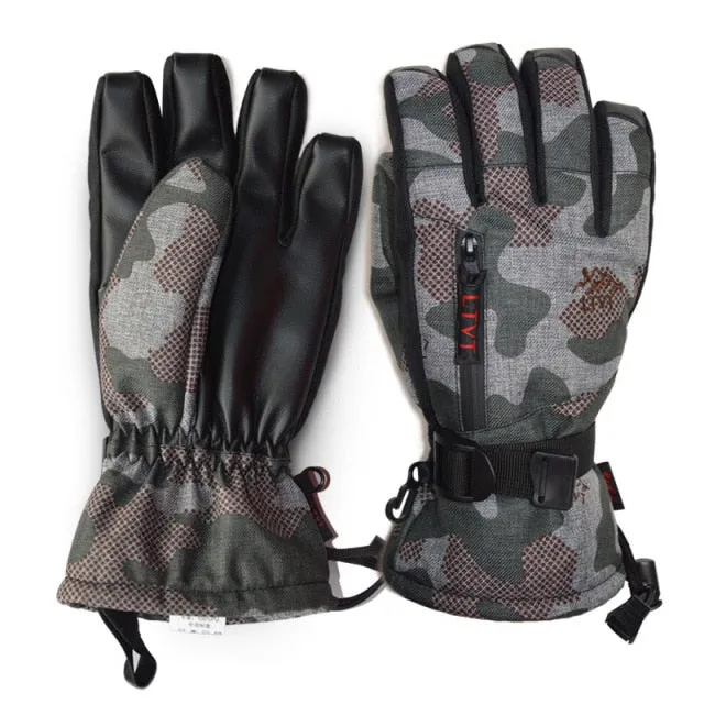 QUESHARK Touchscreen Waterproof Snowboard Mittens