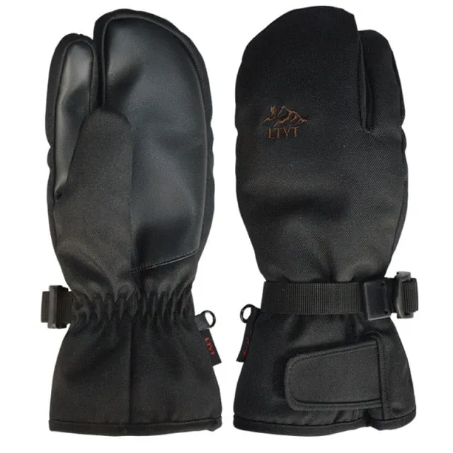 QUESHARK Touchscreen Waterproof Snowboard Mittens