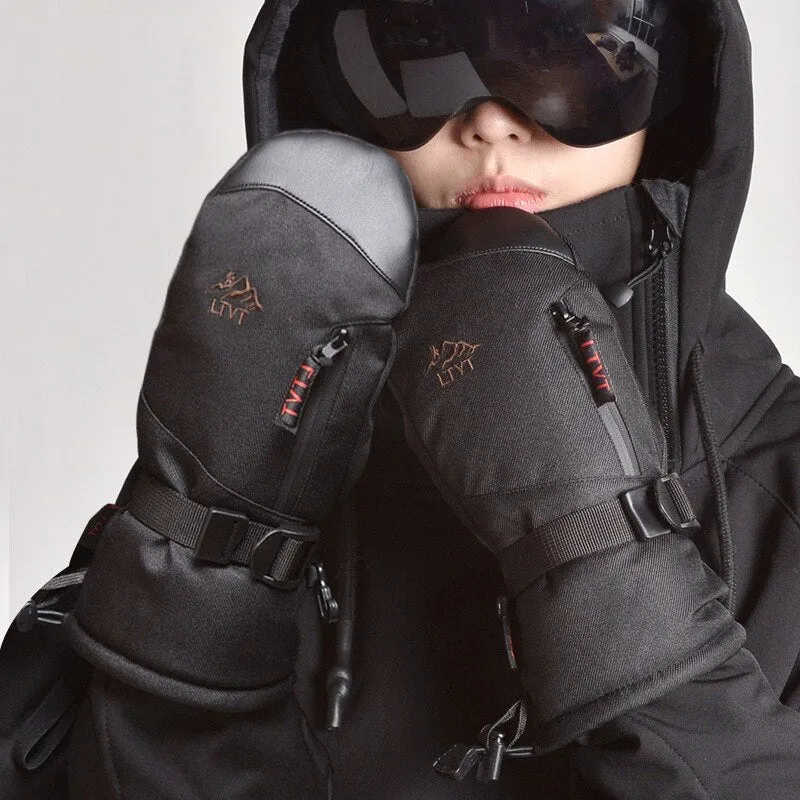 QUESHARK Touchscreen Waterproof Snowboard Mittens