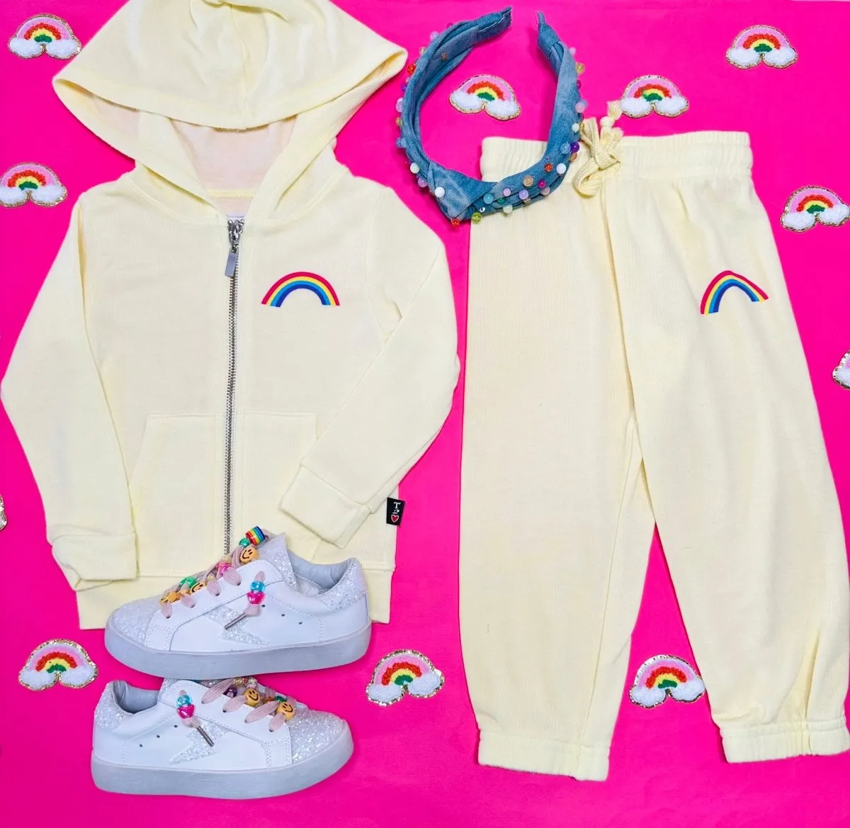 RAINBOW ZIP UP HOODIE