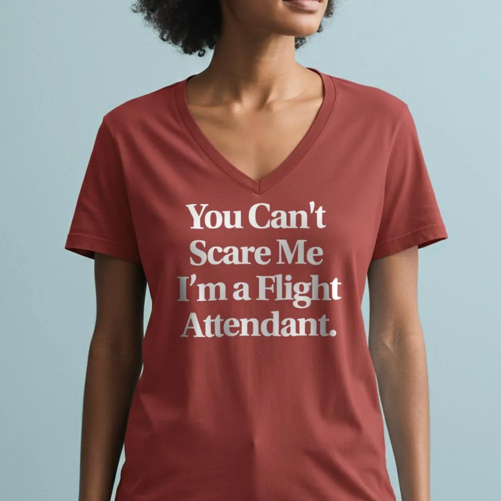 Scare Me Flight Attendant - Women's V-Neck T-Shirt