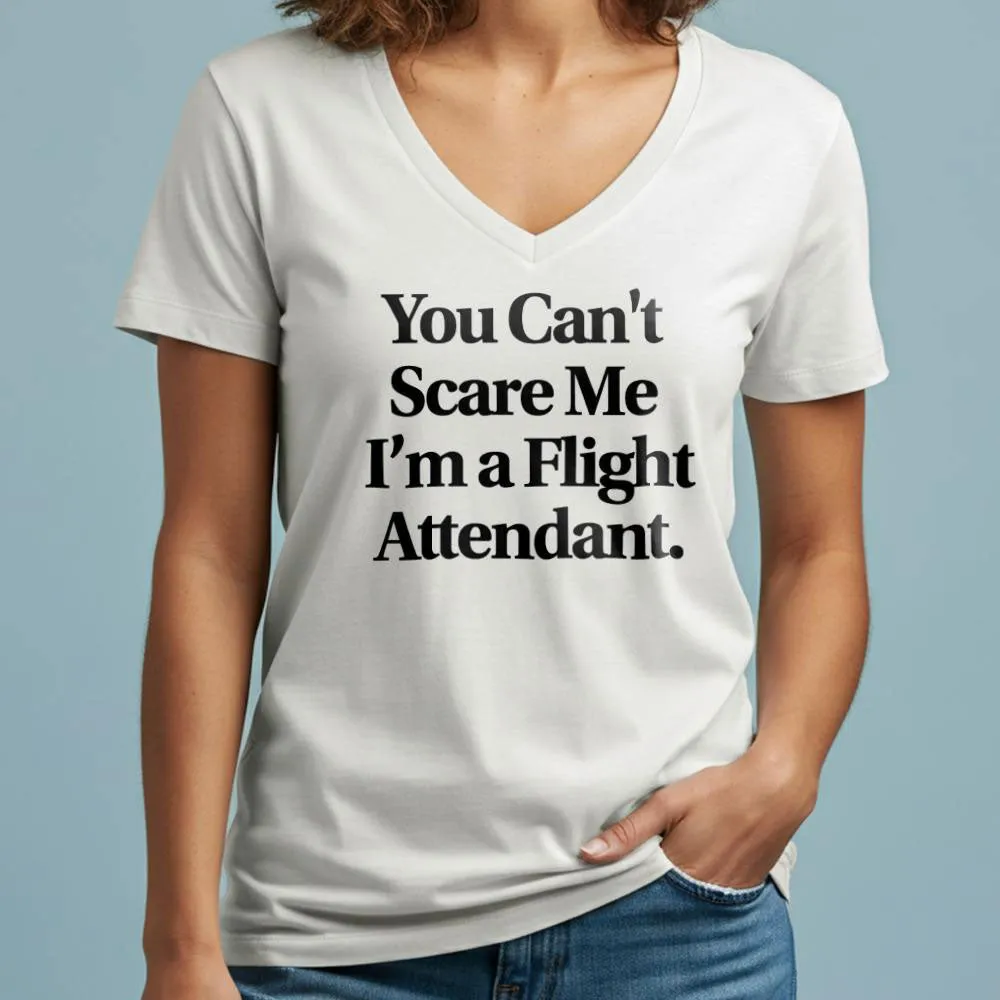 Scare Me Flight Attendant - Women's V-Neck T-Shirt