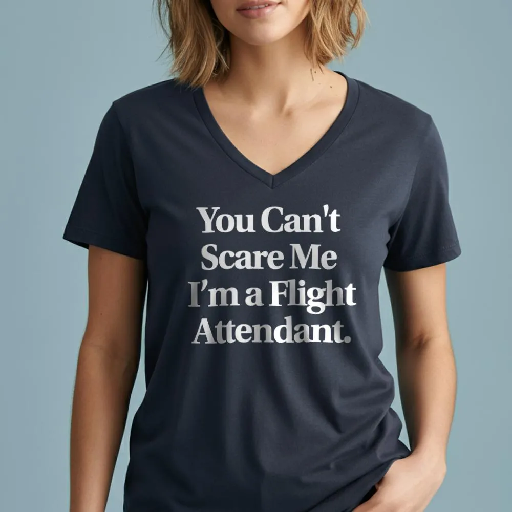 Scare Me Flight Attendant - Women's V-Neck T-Shirt