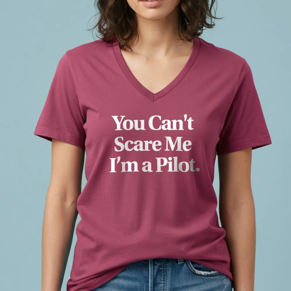 Scare Me Pilot - Women's V-Neck T-Shirt