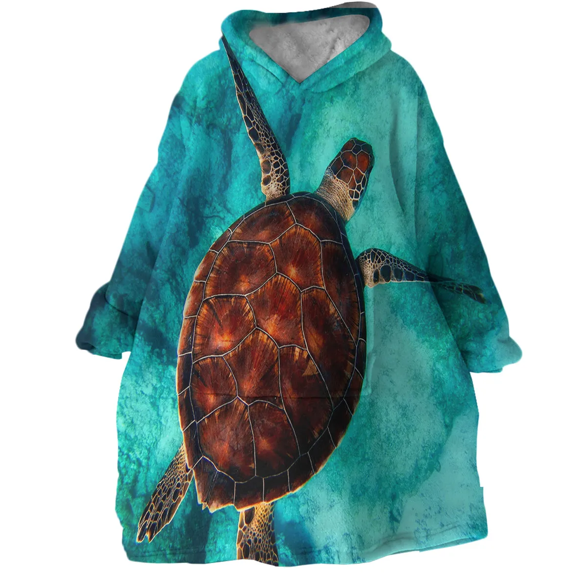 Sea Turtle Vibes Wearable Blanket Hoodie