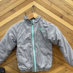 The North Face - Kids Puffer Jacket: Grey/Teal Blue-children-