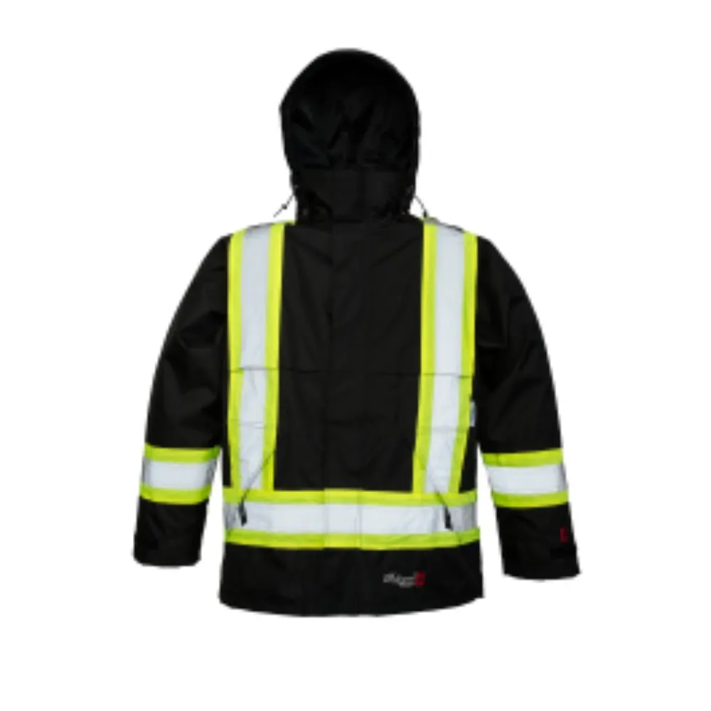 Viking Flame Resistant Journeyman 300D Ripstop High Visibility Jacket 3907FRJ - Black